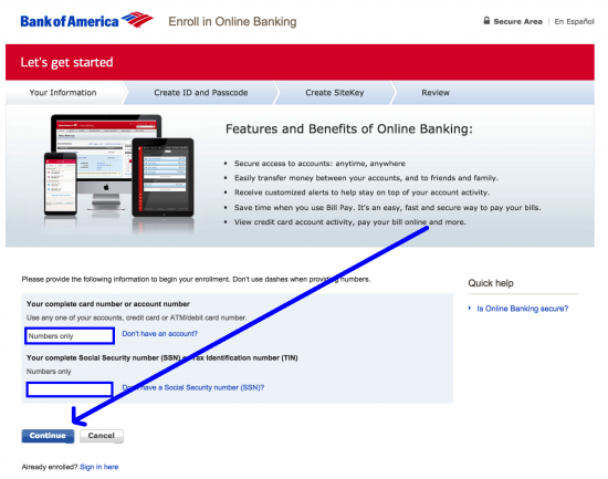 How To Make A Bank Of America Account Online